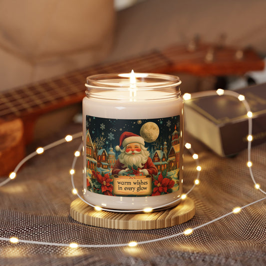 🎅 Festive Santa Soy Candle – 9oz Holiday Glow