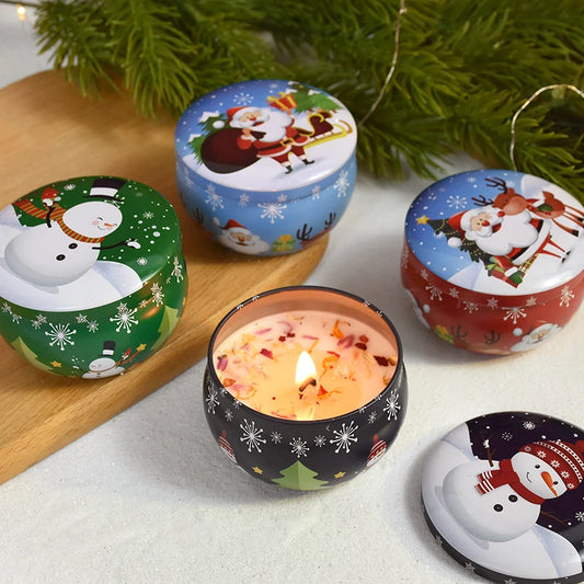 🎄 Christmas Scented Candle in Festive Tin